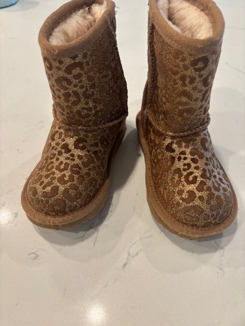 Gold leopard Ugg boots